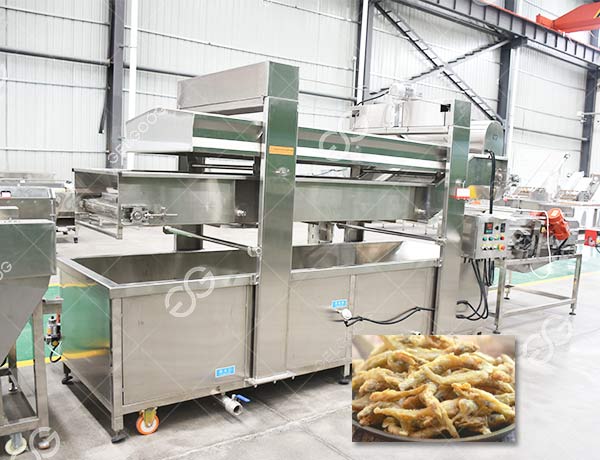 Continus Fish Frying Machine